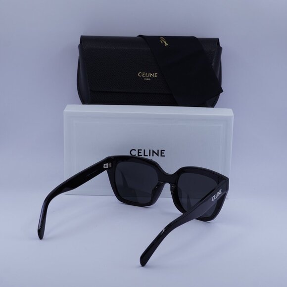 Celine CL40198F 01A Square Sunglasses–Shiny Black - Picture 9 of 9